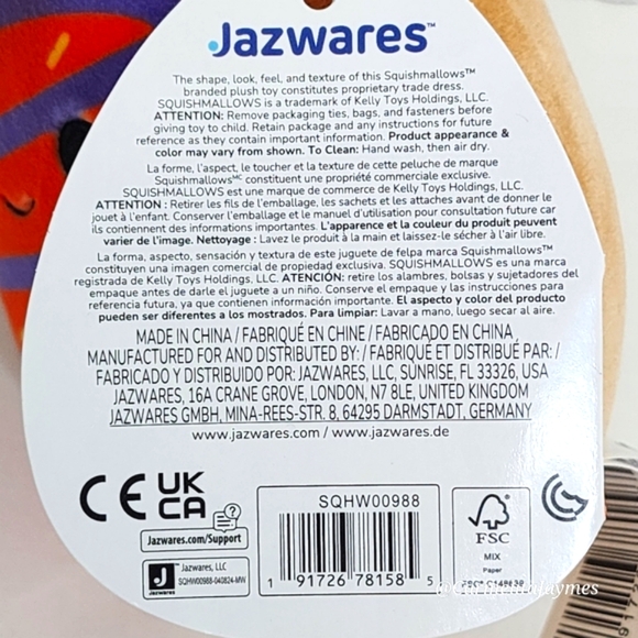 🎃 JAY 🫓 Orange Frosted Poptart Halloween 2024 Original Squishmallow ☆ NWT ☆ - Picture 8 of 8
